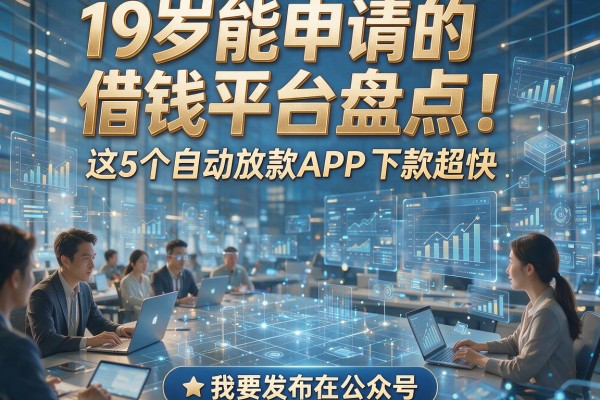 19岁能申请的借钱平台盘点!这5个自动放款APP下款超快