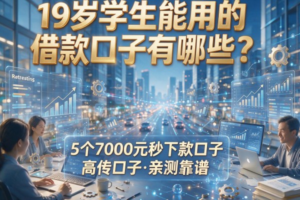 19岁学生能用的借款口子有哪些？5个7000元秒下款口子亲测靠谱
