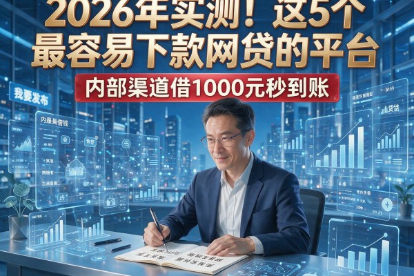 2026年实测！这5个最容易下款网贷的平台，内部渠道借1000元秒到账！