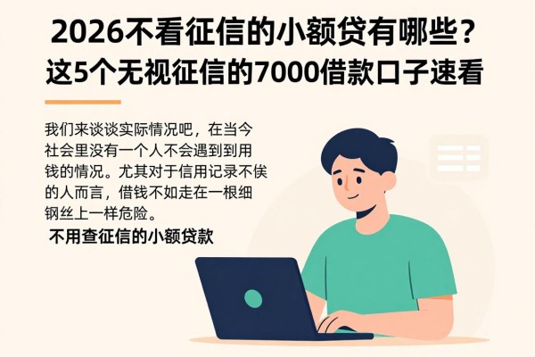 2026不看征信的小额贷有哪些?这5个无视征信的7000借款口子速看!