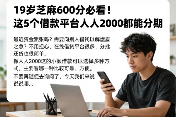 19岁芝麻600分必看!这5个借款平台人人2000都能分期