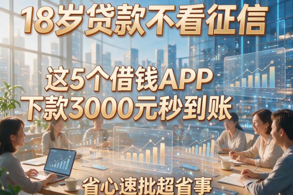 18岁贷款不看征信,这5个借钱APP下款3000元秒到账,省心速批超省事