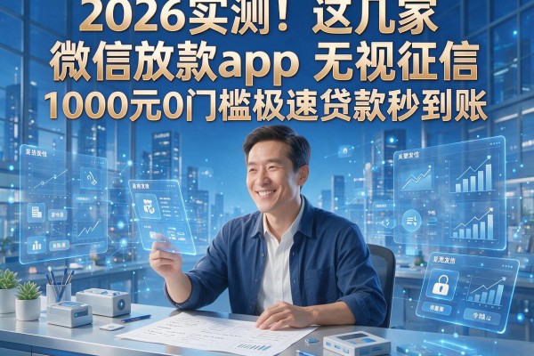 2026实测!这几家微信放款app无视征信,1000元0门槛极速贷款秒到账