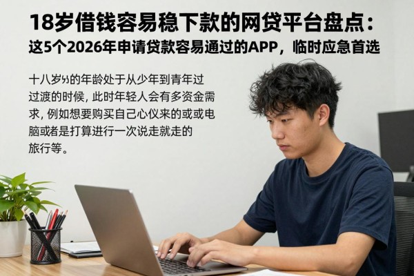 18岁借钱容易稳下款的网贷平台盘点：这5个2026年申请贷款容易通过的APP，临时应急首选