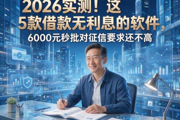 2026实测!这5款借款无利息的软件,6000元秒批对征信要求还不高