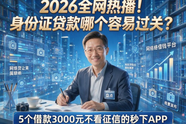 2026全网热播!身份证贷款哪个容易过关?盘点5个借款3000元不看征信的秒下APP