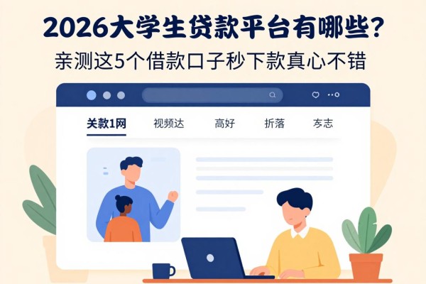 2026大学生贷款平台有哪些?亲测这5个借款口子秒下款真心不错