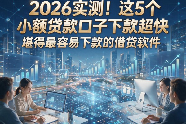 2026实测！这5个小额贷款口子下款超快，堪称最容易下款的借贷软件