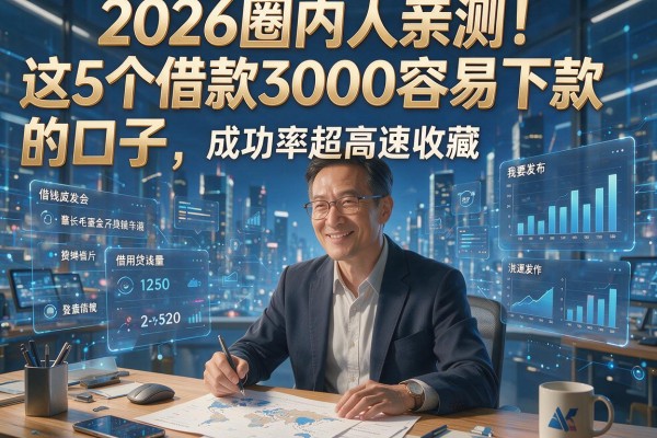2026圈内人亲测！这5个借款3000容易下款的口子，成功率超高速收藏