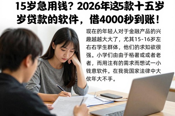 15岁急用钱?2026年这5款十五岁贷款的软件,借4000秒到账!