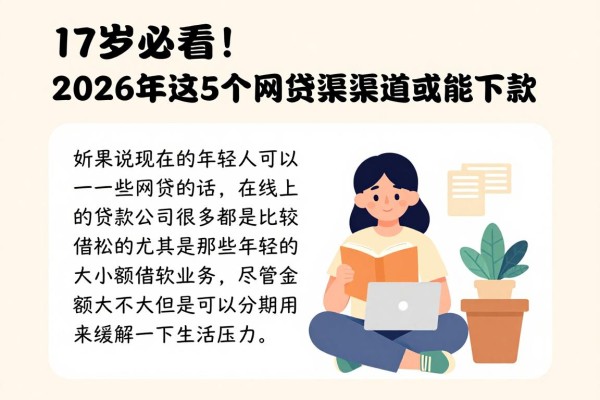 17岁必看！2026年这5个网贷渠道或能下款