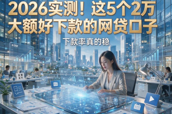 2026实测!这5个2万大额好下款的网贷口子,下款率真的稳