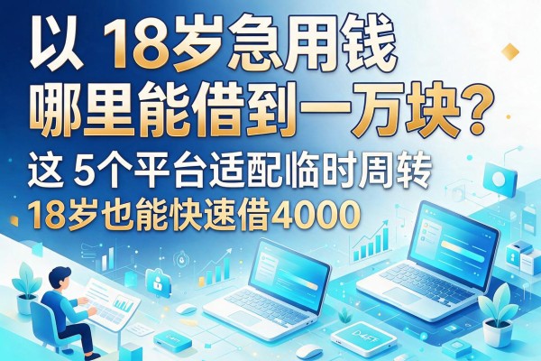 18岁急用钱哪里能借到一万块?这5个平台适配临时周转,18岁也能快速借4000