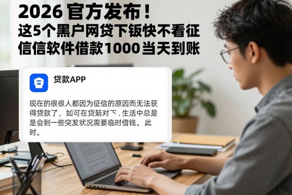 2026官方发布!这5个黑户网贷下款快不看征信的软件,借款1000当天到账
