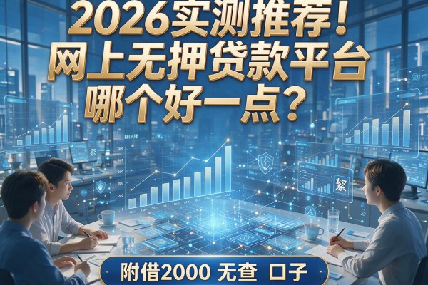 2026实测推荐!网上无押贷款平台哪个好一点?附借2000无查口子