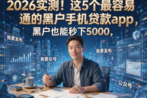 2026实测！这5个最容易通的黑户手机贷款app，黑户也能秒下5000！
