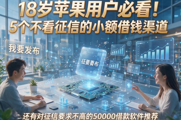 18岁苹果用户必看!5个不看征信的小额借钱渠道,还有对征信要求不高的50000借款软件推荐