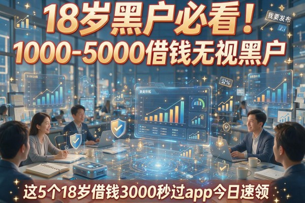18岁黑户必看!1000-5000借钱无视黑户,这5个18岁借钱3000秒过app今日速领