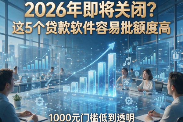 2026年即将关闭？这5个贷款软件容易批额度高，1000元门槛低到透明！