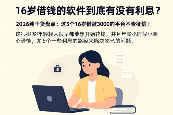 16岁借钱的软件到底有没有利息？2026纯干货盘点：这5个16岁借款3000的平台不查征信！