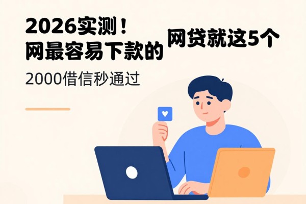 2026实测！网最容易下款的网贷就这5个，2000借款秒通过