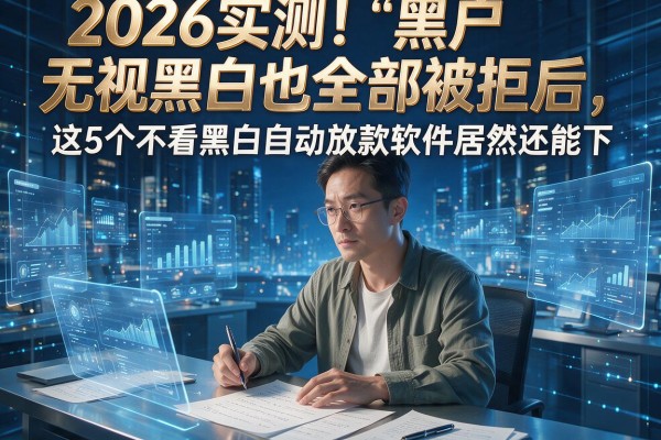 2026实测！“黑户无视黑白也全部被拒”后，这5个不看黑白自动放款软件居然还能下