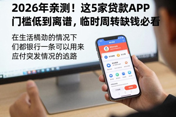 2026年亲测！这5家贷款APP门槛低到离谱，临时周转缺钱必看