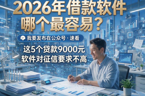 2026年借款软件哪个最容易？这5个贷款9000元软件对征信要求不高，速看！