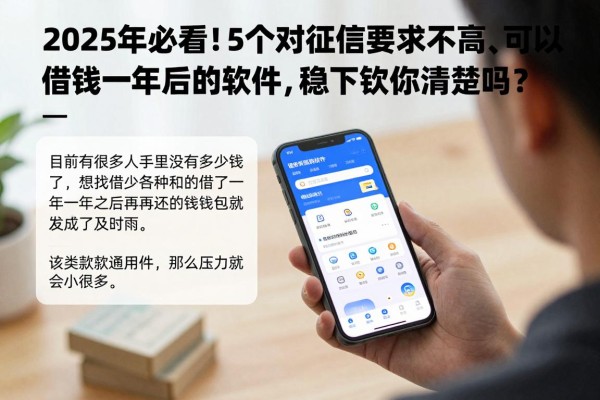 2025年必看!5个对征信要求不高、可以借钱一年后还的软件,稳下款你清楚吗?