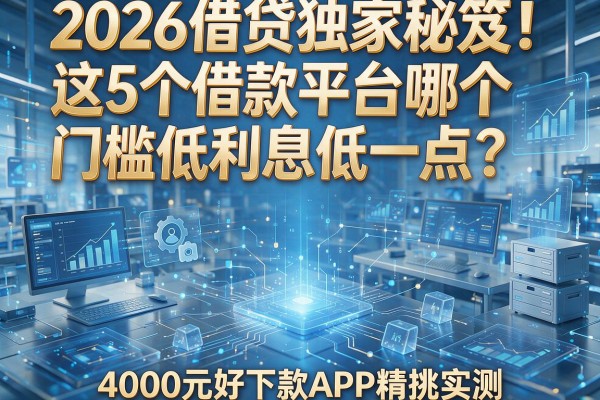 2026借贷独家秘笈!这5个借款平台哪个门槛低利息低一点?4000元好下款APP精挑实测