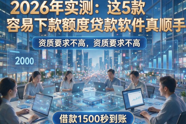 2026年实测：这5款容易下款额度贷款软件真顺手，资质要求不高，借款1500秒到账！