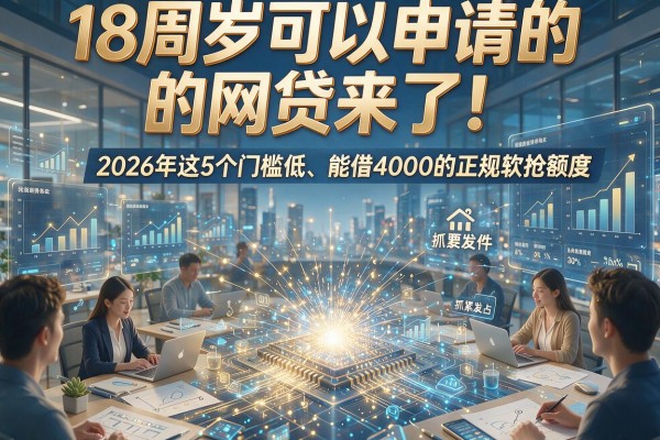 18周岁可以申请的网贷来了!2026年这5个门槛低、能借4000的正规软件抓紧抢占额度