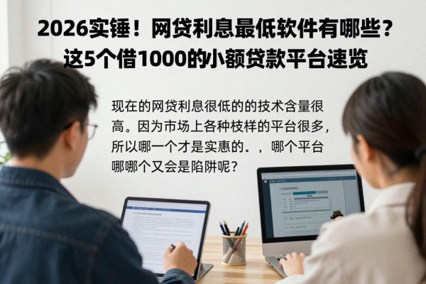 2026实锤！网贷利息最低的软件有哪些？这5个借1000的小额贷款平台速览