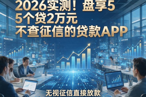 2026实测！盘点5个贷2万元不查征信的贷款APP，无视征信直接放款