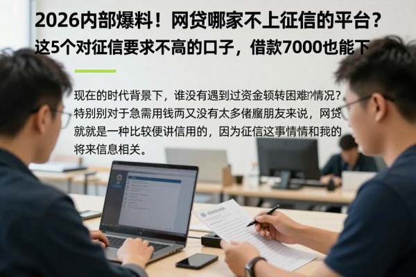 2026内部爆料！网贷哪家不上征信的平台？这5个对征信要求不高的口子，借款7000也能下