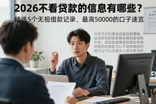 2026不看贷款的信息有哪些？精选5个无视借款记录、最高50000的口子速览