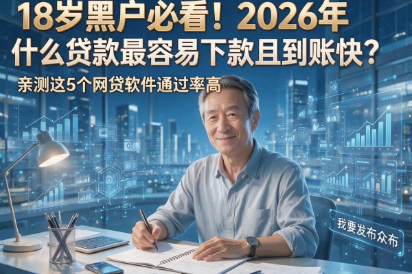 18岁黑户必看!2026年什么贷款最容易下款且到账快?亲测这5个网贷软件通过率高