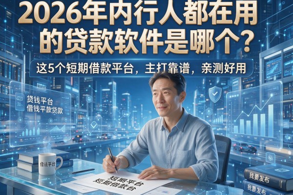 2026年内行人都在用的贷款软件是哪个？这5个短期借款平台主打靠谱，亲测好用！