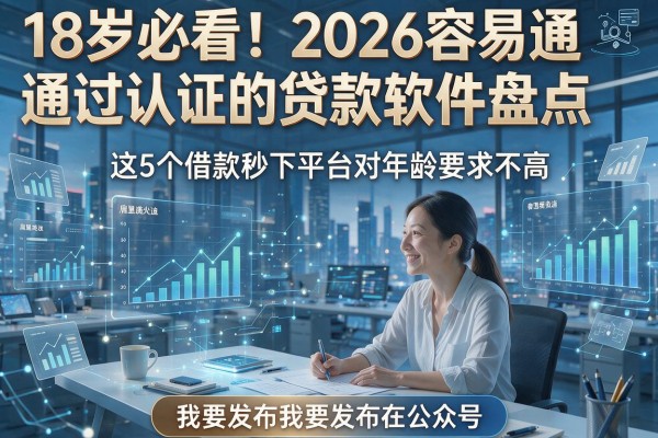 18岁必看！2026容易通过认证的贷款软件盘点，这5个借款秒下平台对年龄要求不高