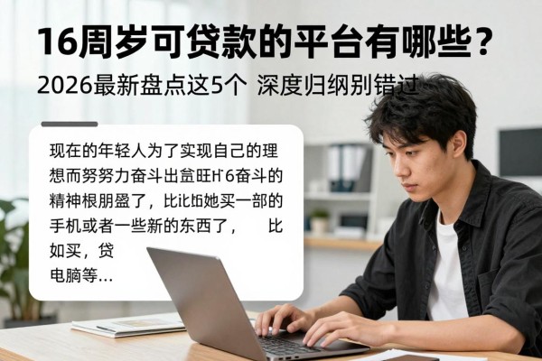 16周岁可贷款的平台有哪些？2026最新盘点这5个，深度归纳别错过！