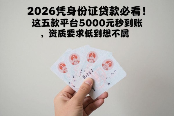 2026凭身份证贷款必看!这五款平台5000元秒到账,资质要求低到想不到
