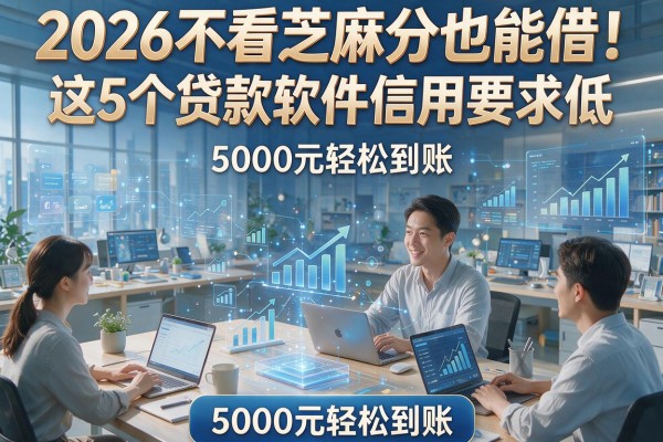 2026不看芝麻分也能借!这5个贷款软件信用要求低,5000元轻松到账