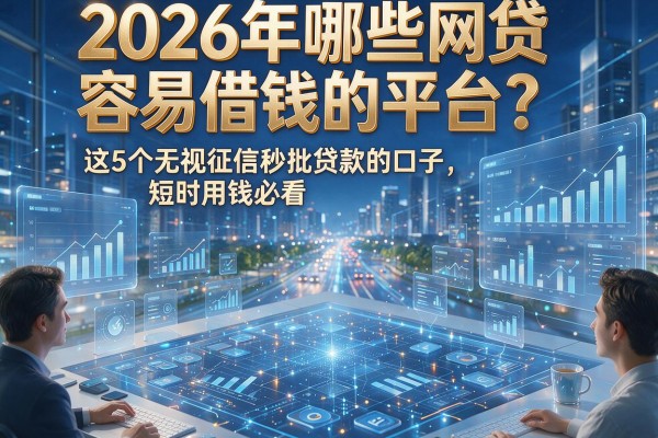 2026年哪些网贷容易借钱的平台?这5个无视征信秒批贷款的口子,短时用钱必看!