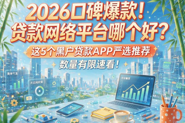 2026口碑爆款！贷款网络平台哪个好？这5个黑户贷款APP严选推荐，数量有限速看！