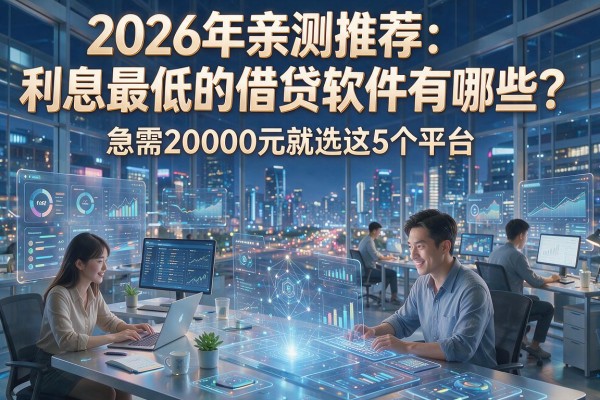 2026年亲测推荐:利息最低的借贷软件有哪些?急需20000元就选这5个平台!