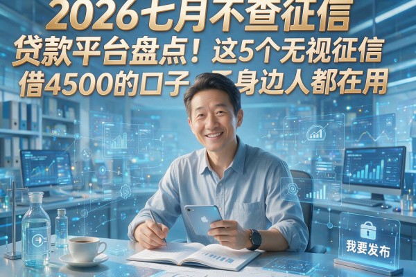 2026七月不查征信贷款平台盘点！这5个无视征信借4500的口子身边人都在用