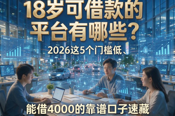18岁可借款的平台有哪些?2026这5个门槛低、能借4000的靠谱口子速藏!