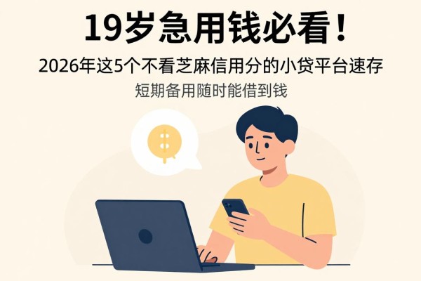 19岁急用钱必看！2026年这5个不看芝麻信用分的小贷平台速存，短期备用随时能借到钱