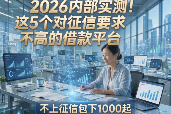 2026内部实测！这5个对征信要求不高的借款平台，不上征信包下1000起！