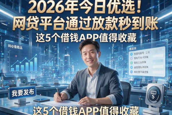 2026年今日优选!网贷平台通过放款秒到账,这5个借钱APP值得收藏
